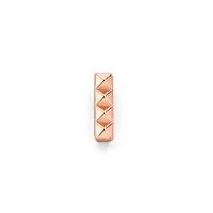 Mesh charm studs rosé gold