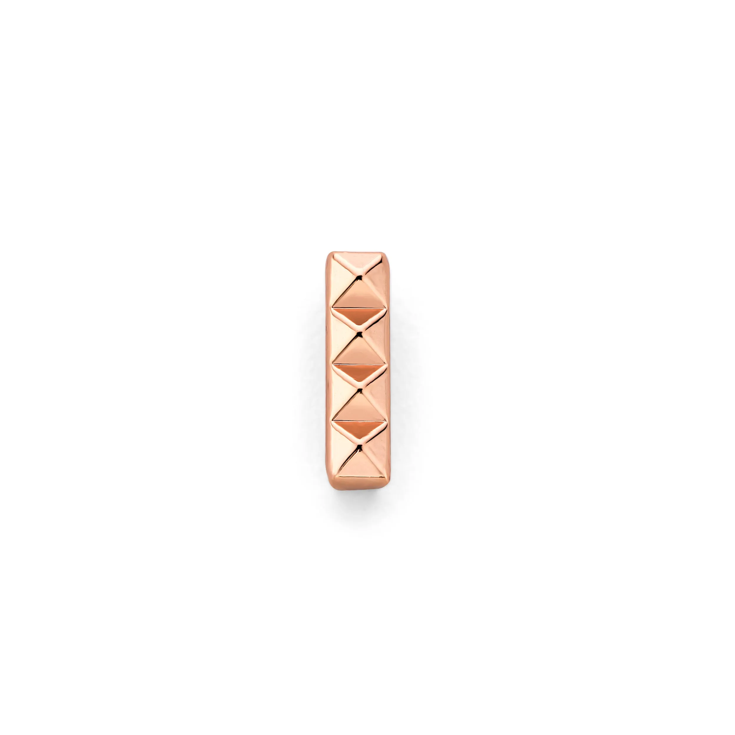 Mesh charm studs rosé gold