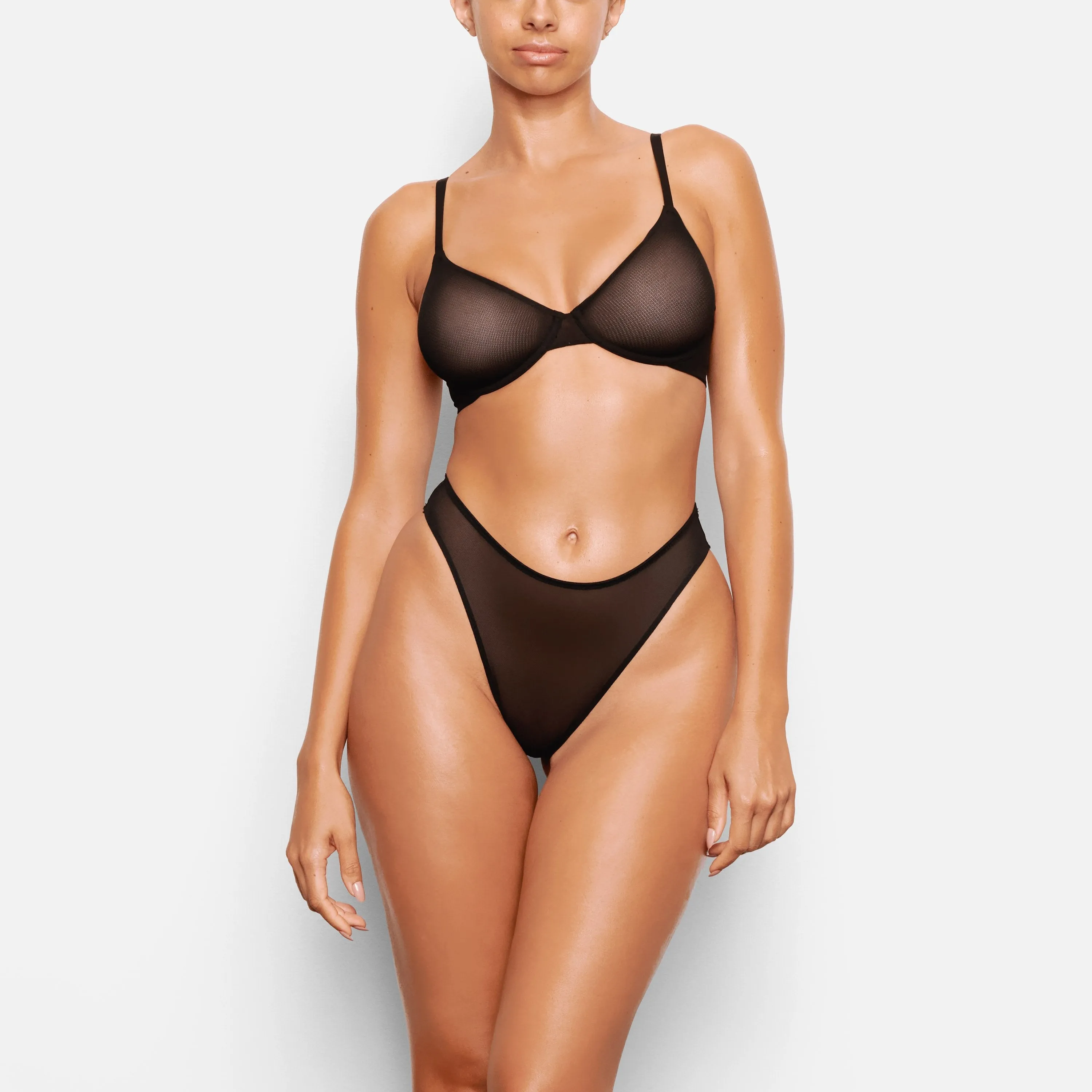 MESH UNDERWIRE BRA | ONYX