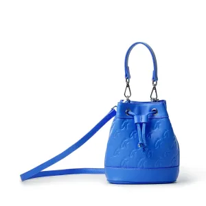 MINI MONOGRAM BUCKET BAG - BLUE