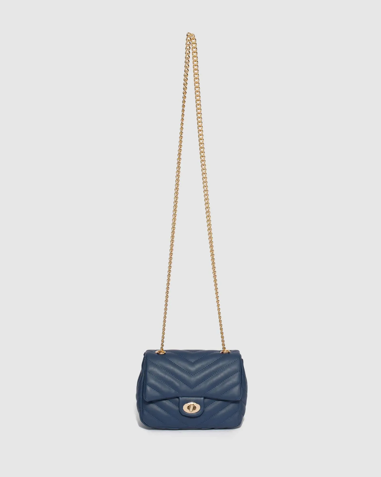 Navy Blue Mia Scarf Crossbody Bag