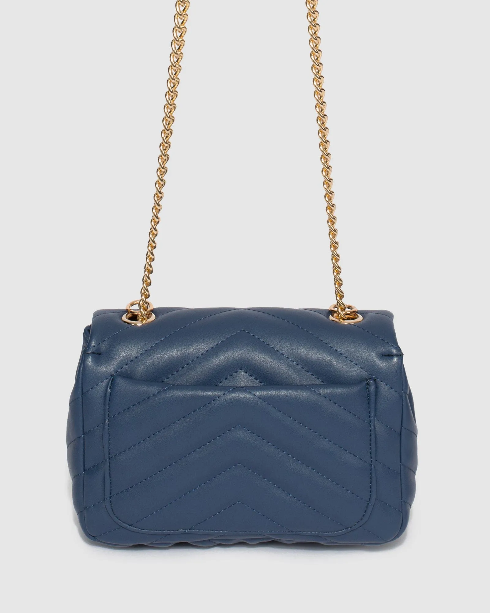 Navy Blue Mia Scarf Crossbody Bag