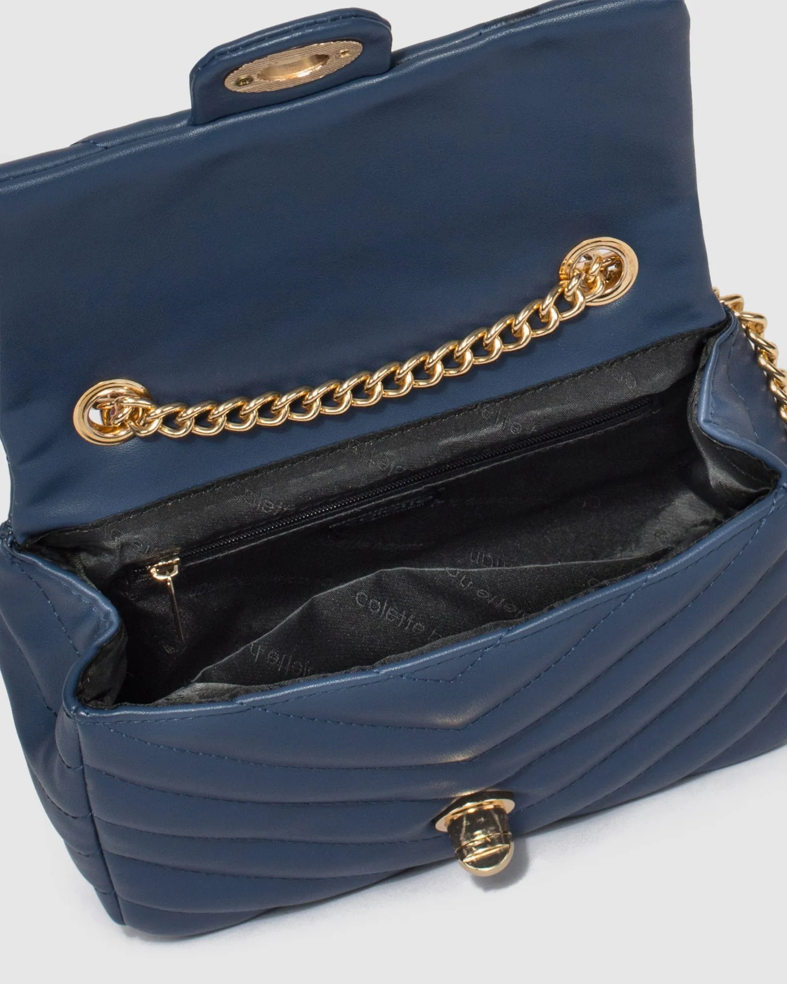 Navy Blue Mia Scarf Crossbody Bag