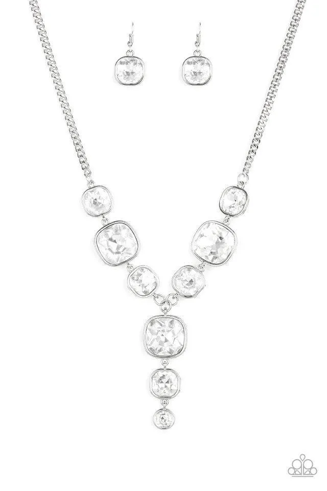 Paparazzi Necklace ~ Legendary Luster - White