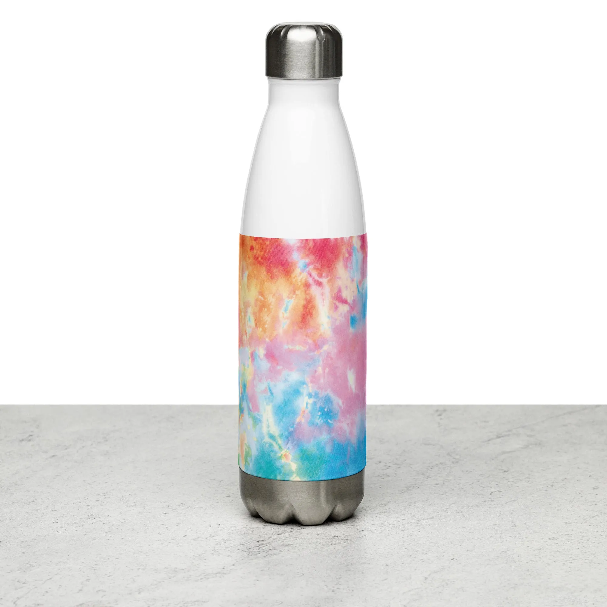 Pastel Tie Dye Water Bottle