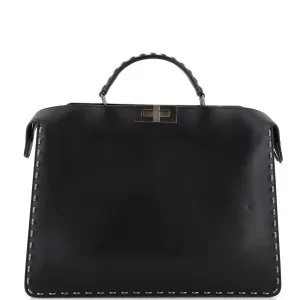 Peekaboo ISeeU Briefcase Studded Leather Medium