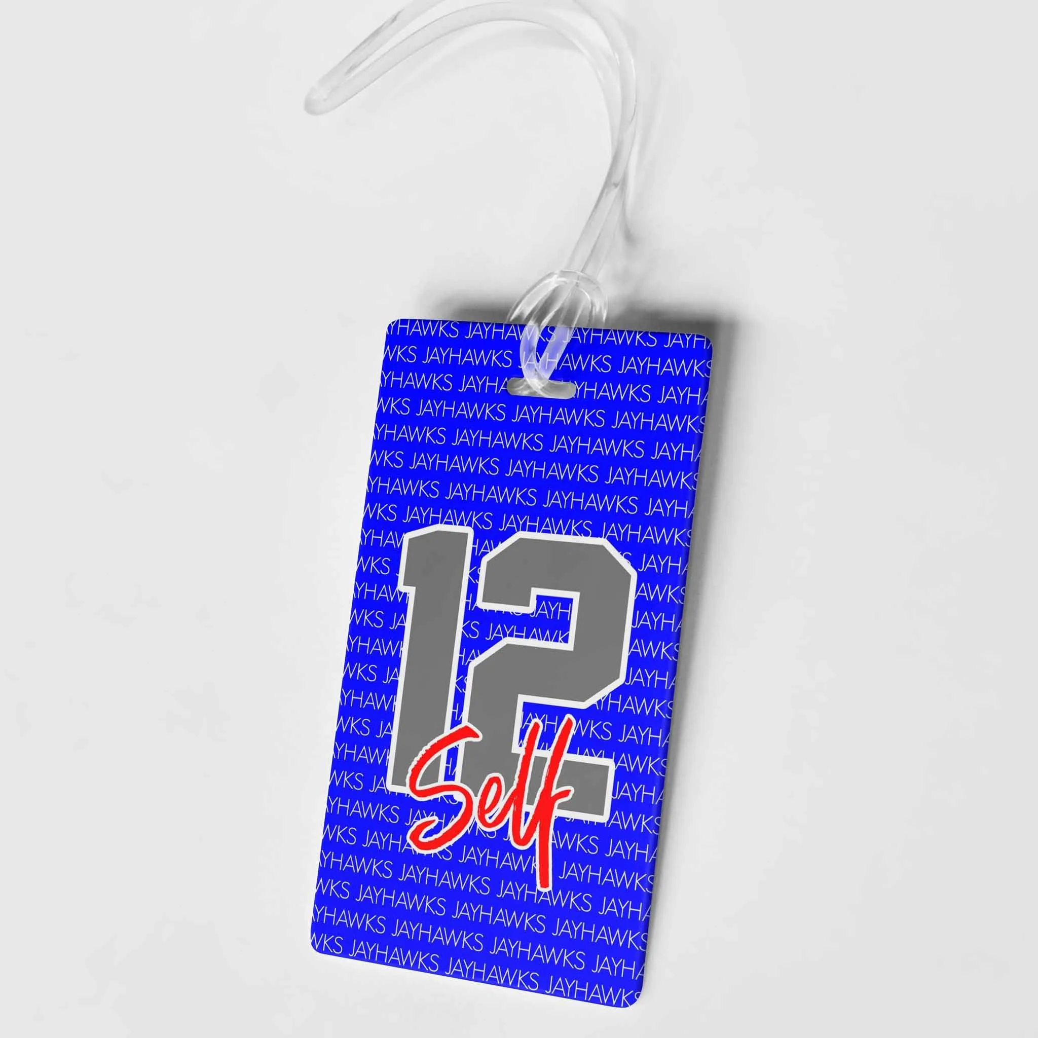 PERSONALIZED LARGE NUMBER TEAM BAG TAG