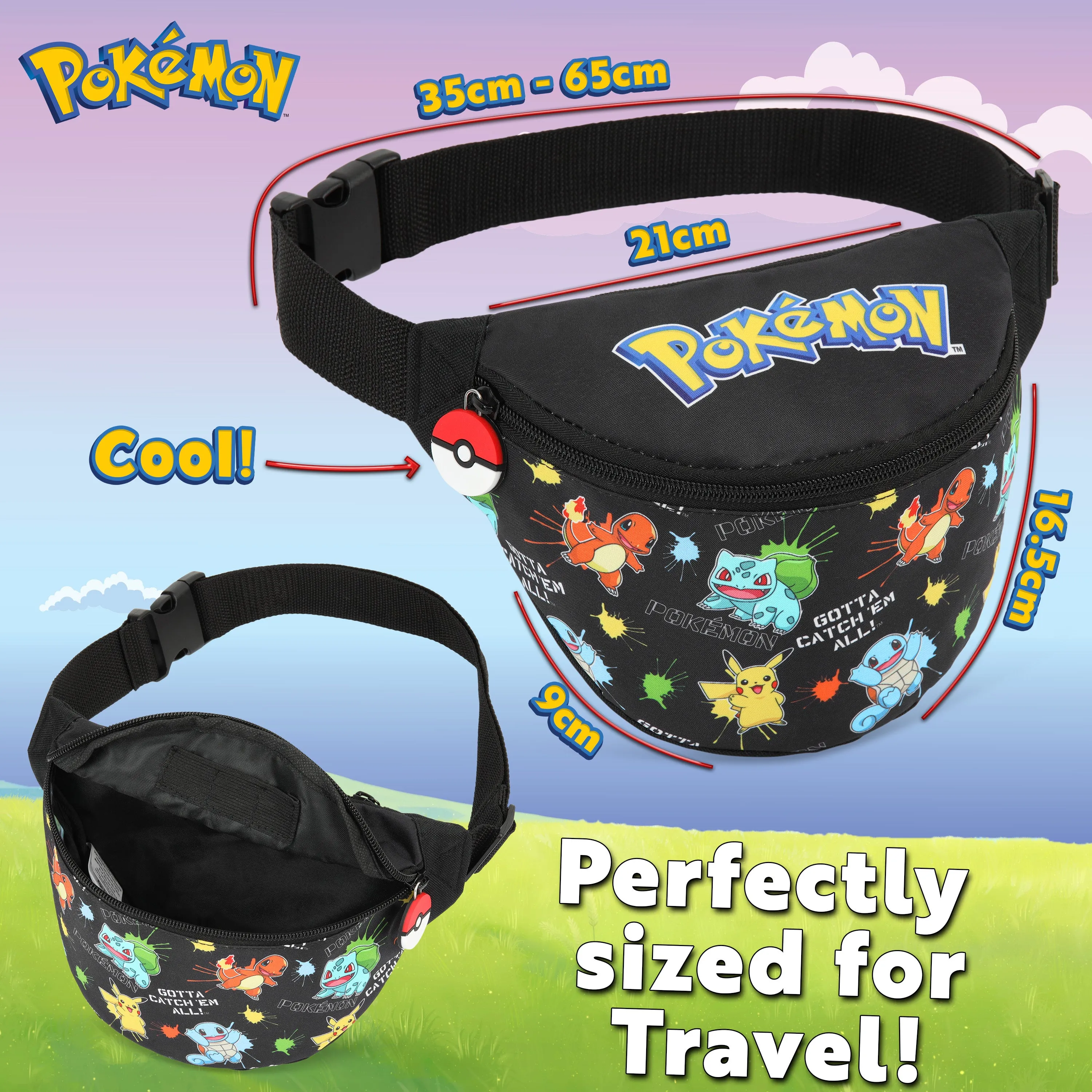 Pokemon Bag Kids Bum Bag, Pokemon Bum Bag for  Boys & Girls