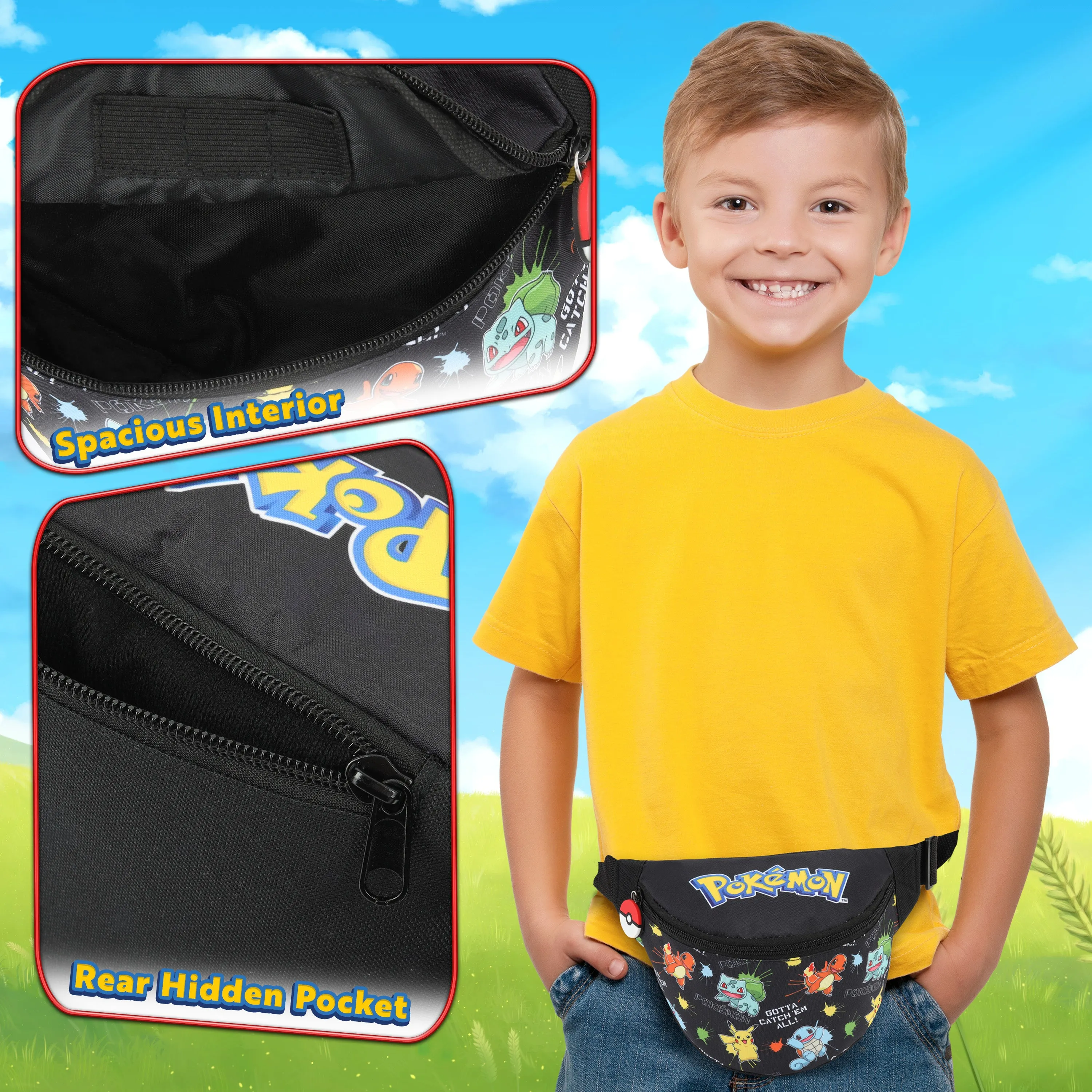 Pokemon Bag Kids Bum Bag, Pokemon Bum Bag for  Boys & Girls