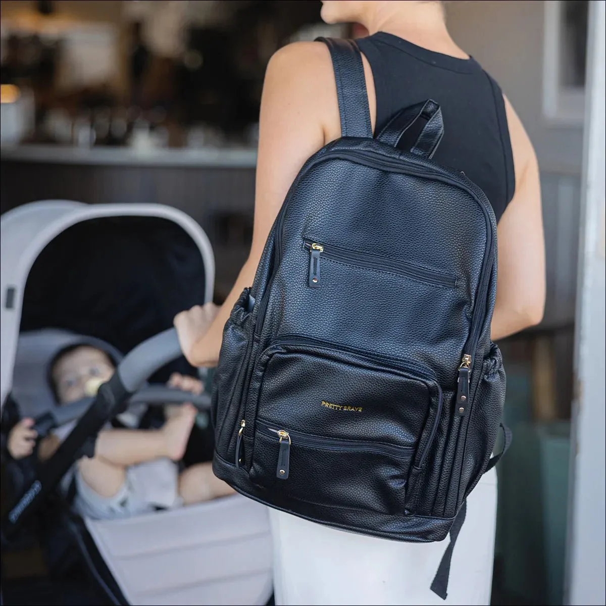 Pretty Brave Chloe Backpack - Black Pebble