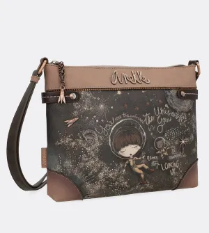 Pretty universe crossbody bag with a printed design