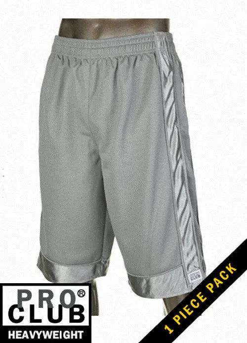 Pro Club Men's Heavyweight Gray Mesh Shorts