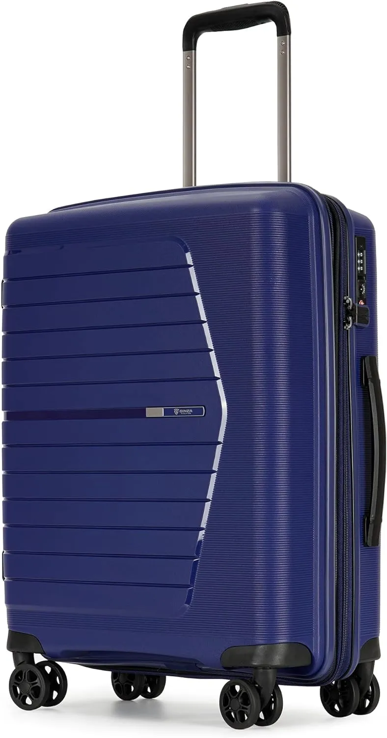 Purple Hardside Top Handle Spinner Carry On Luggage Suitcase