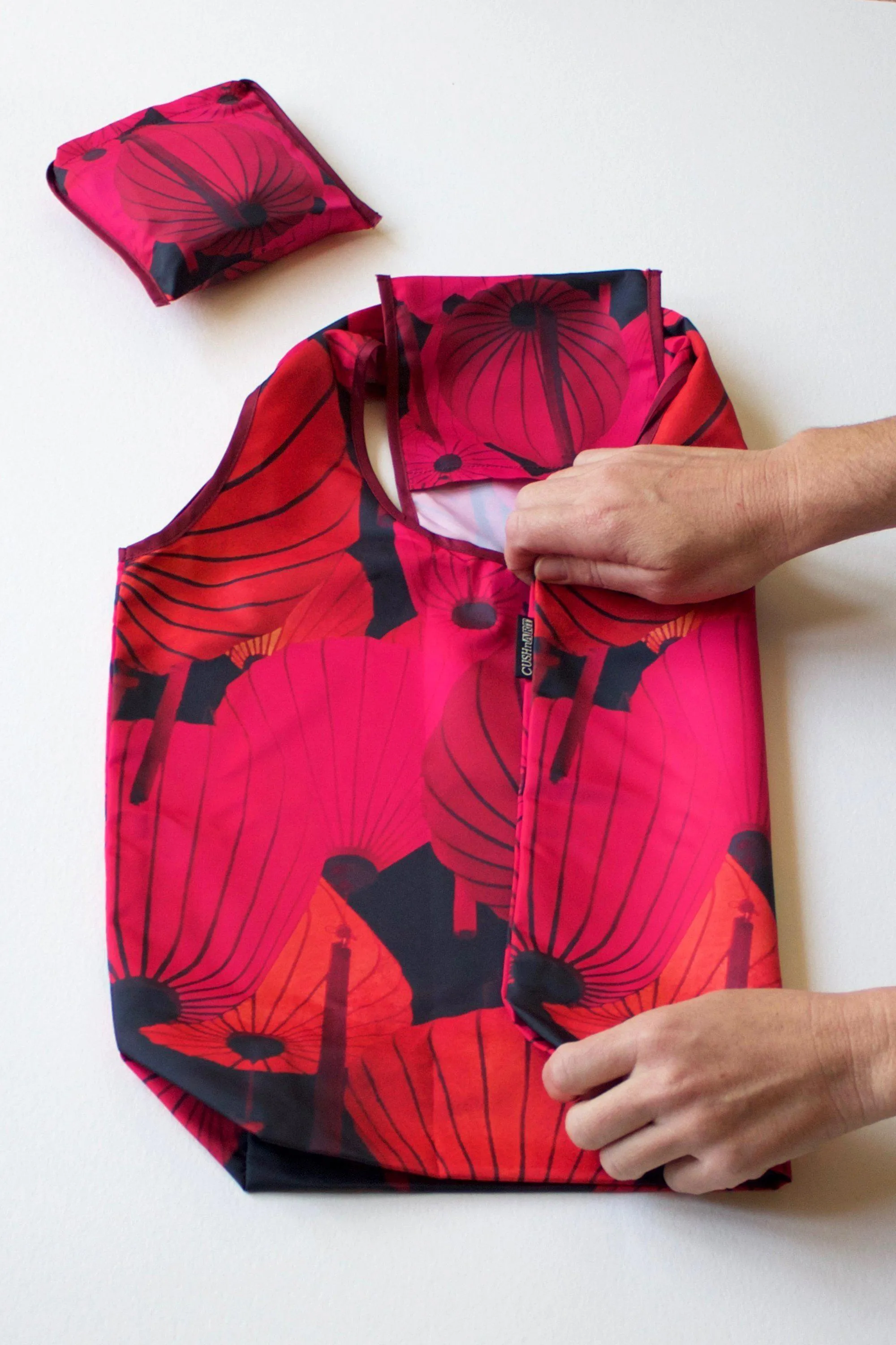 Red Lantern Foldable Tote Bag