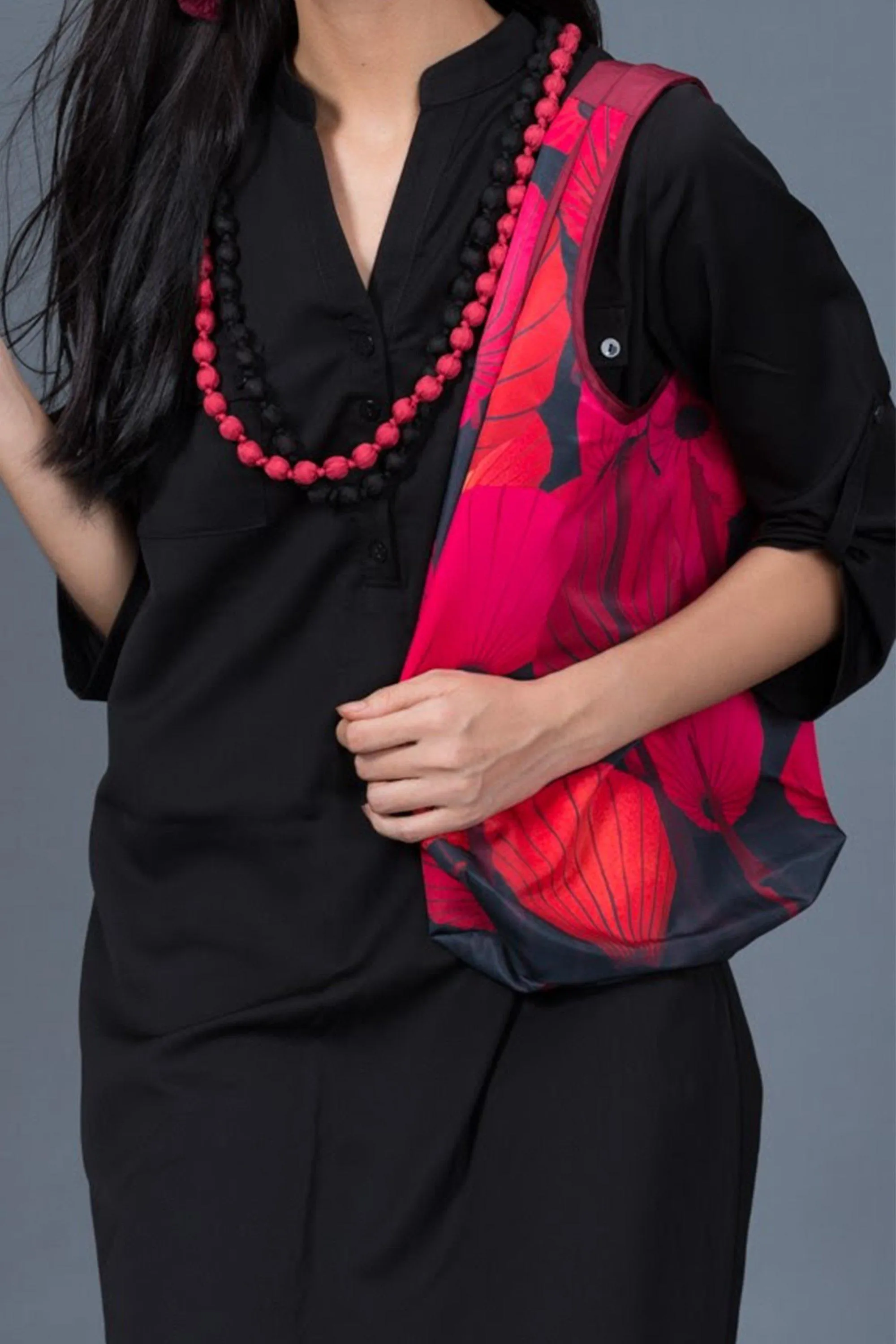 Red Lantern Foldable Tote Bag