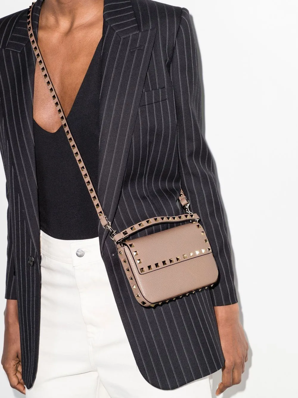 Rockstud top-handle mini bag