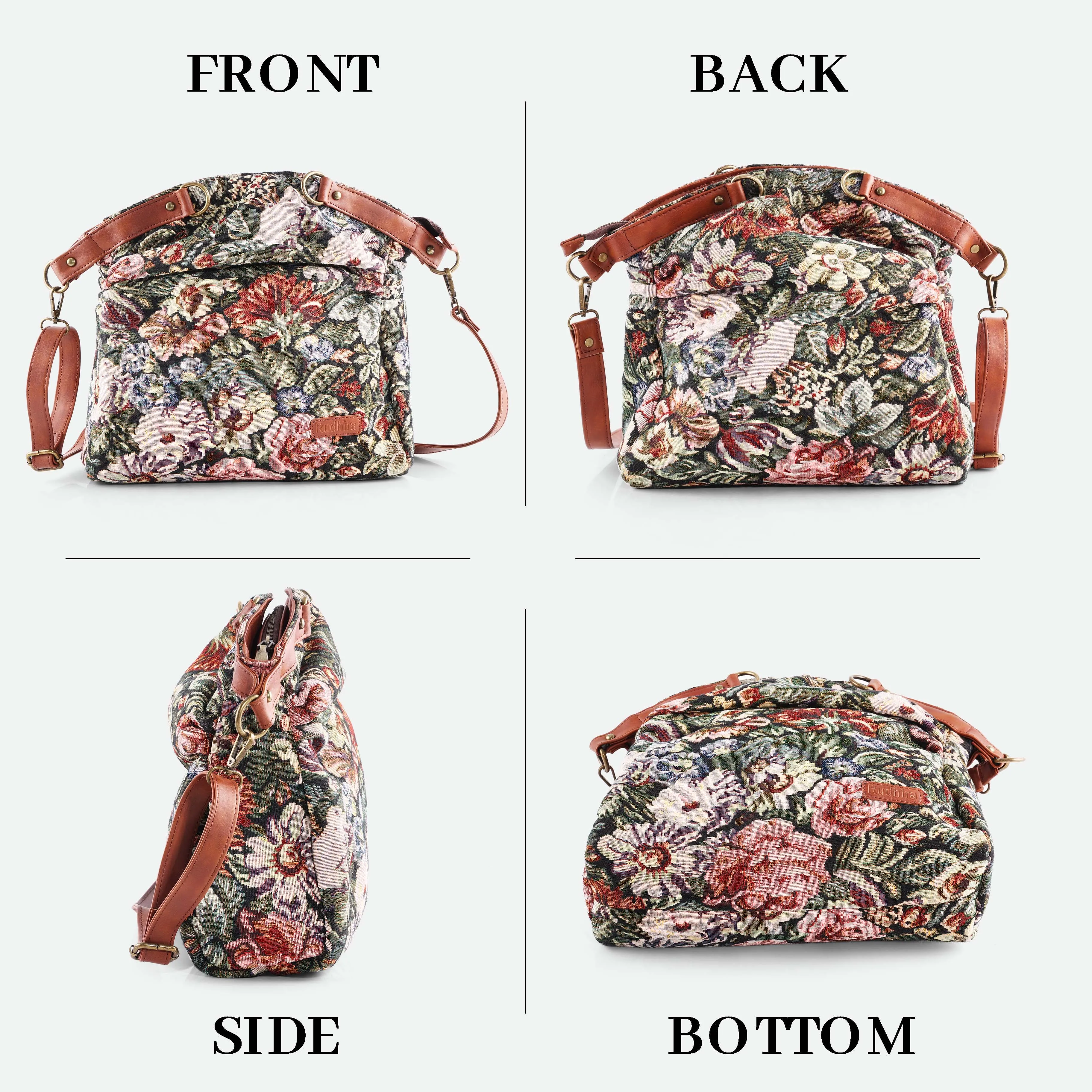 Rudhira Floral Smart Tote bag