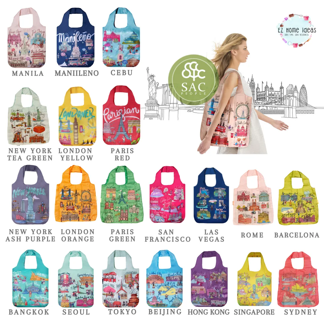 SAC People Reusable Bags. Cities Collection