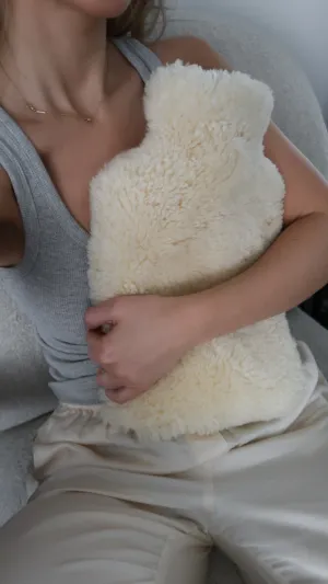 SHEEPSKIN HOT WATER BOTTLE - IVORY