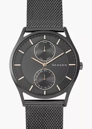 SKAGEN HOLST MULTIFUNCTION CHARCOAL MESH BRACELET SKW6180