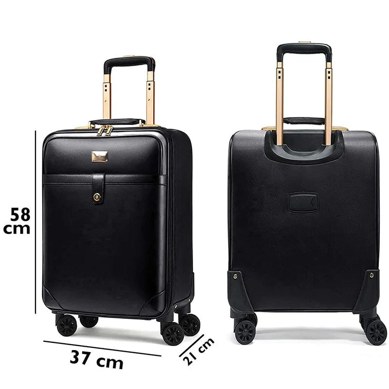 THE CLOWNFISH Combo of 2 Stark Series Luggage Polycarbonate Hard Case Suitcases Eight Wheel Trolley Bags with Double TSA Locks- Sooty Black (Medium 67 cm-26 inch, Small 57 cm-22 inch)