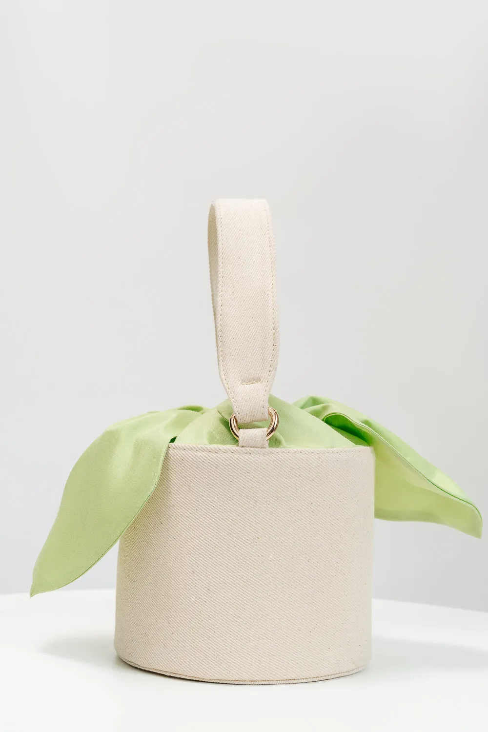 The White-Green Bucket Bag