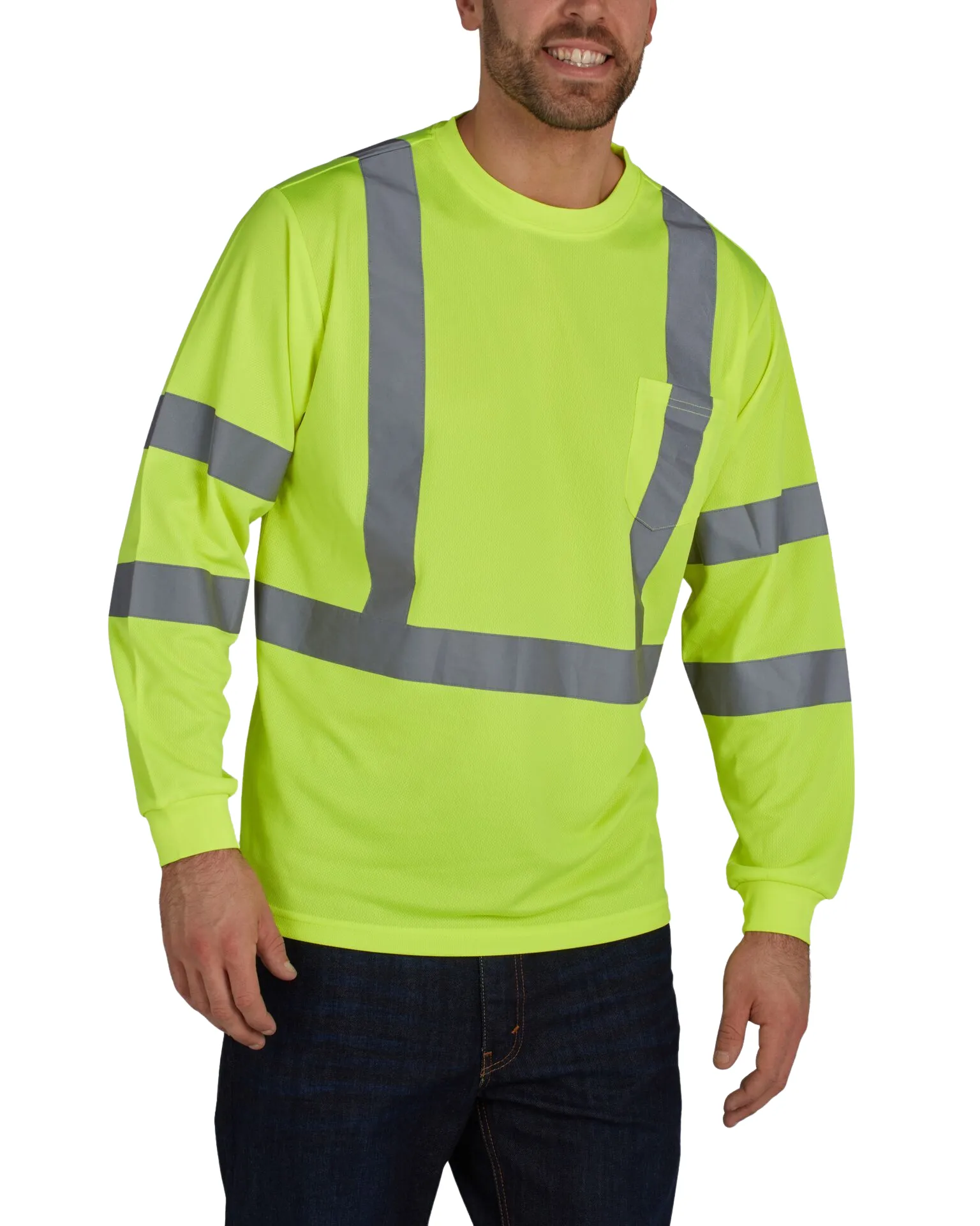 UHV403 HiVis Long Sleeve Tek Tee