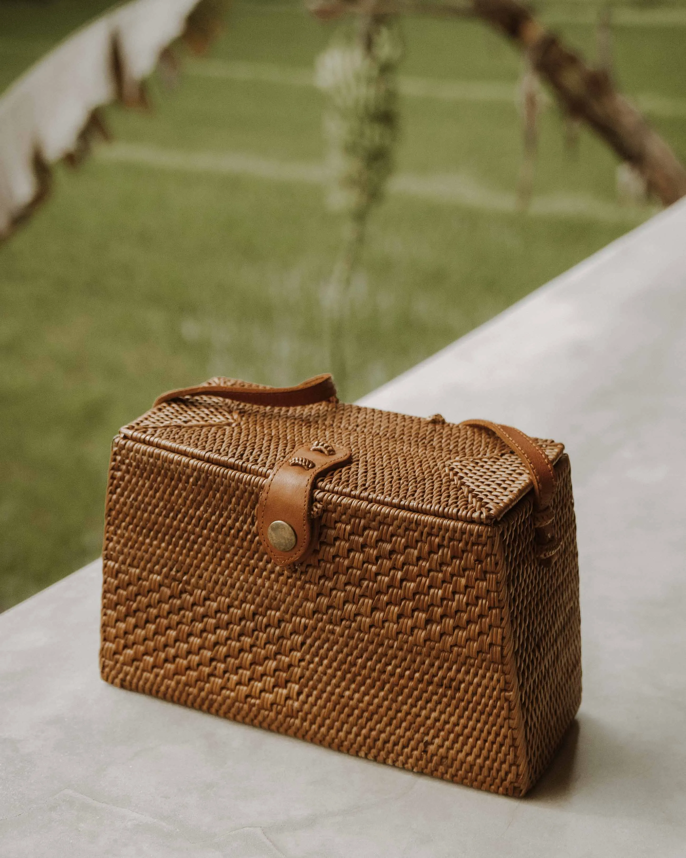 Vegan Canggu Rattan Bag