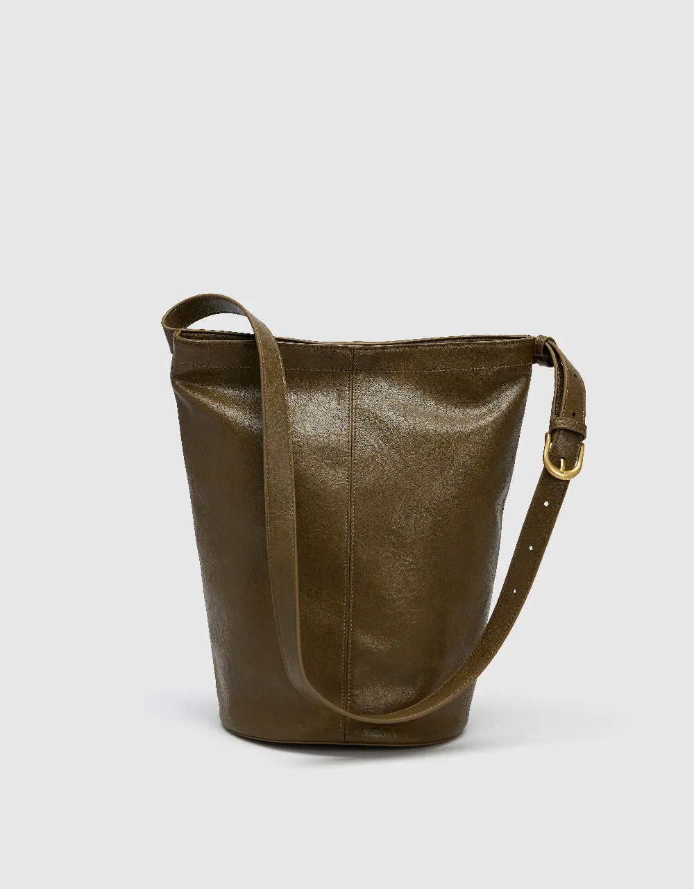 Vegan Leather Bucket Bag