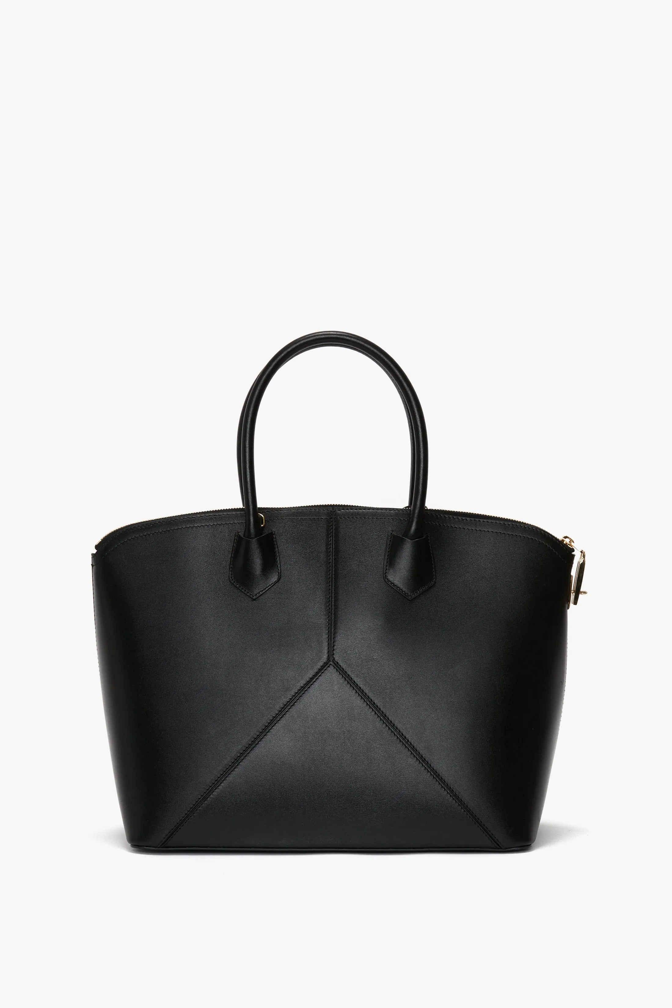 Victoria Top Handle Bag In Black Leather