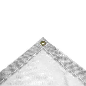 Vinyl Mesh Tarp - White - 10' x 12'