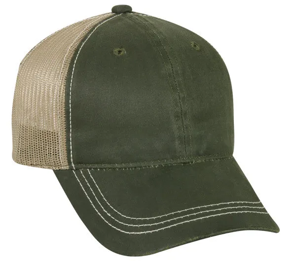 Weathered Cotton Mesh Back Cap