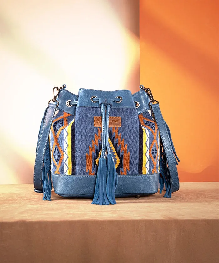 Wrangler Aztec Knitted Bucket Bag Set