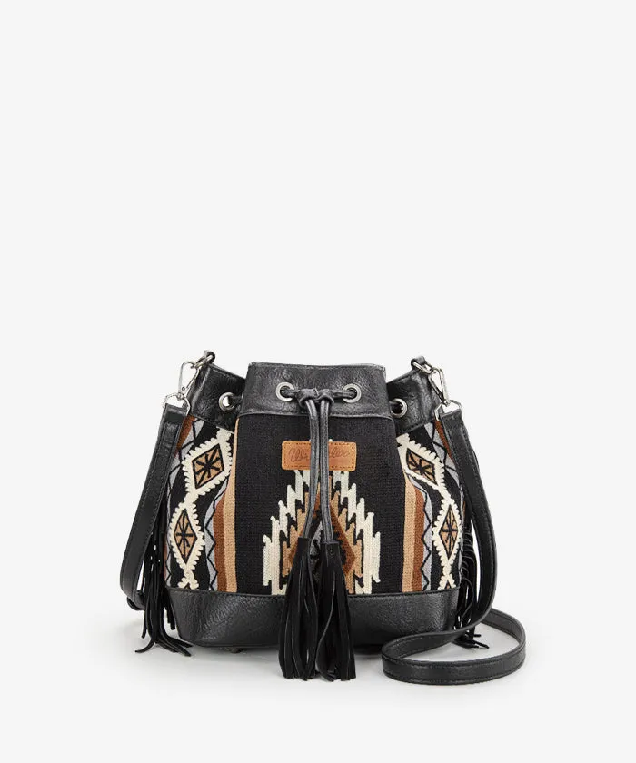 Wrangler Aztec Knitted Bucket Bag Set