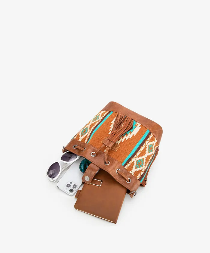 Wrangler Aztec Knitted Bucket Bag Set