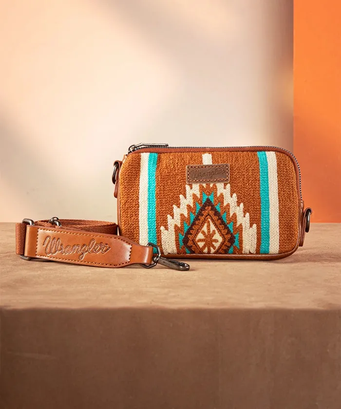 Wrangler Aztec Knitted Bucket Bag Set