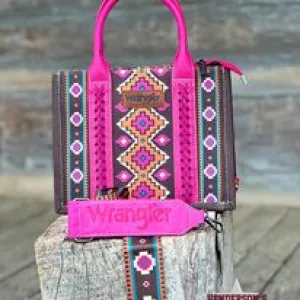 Wrangler Southwest Print Tote ~ Hot Pink