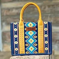 Wrangler Southwest Print Tote ~ Mustard